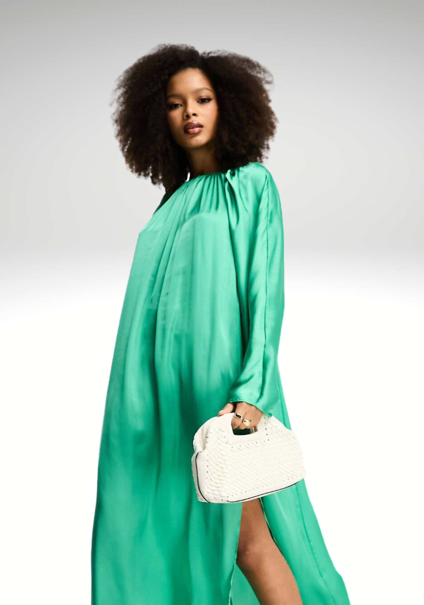 Robe satinée mollet