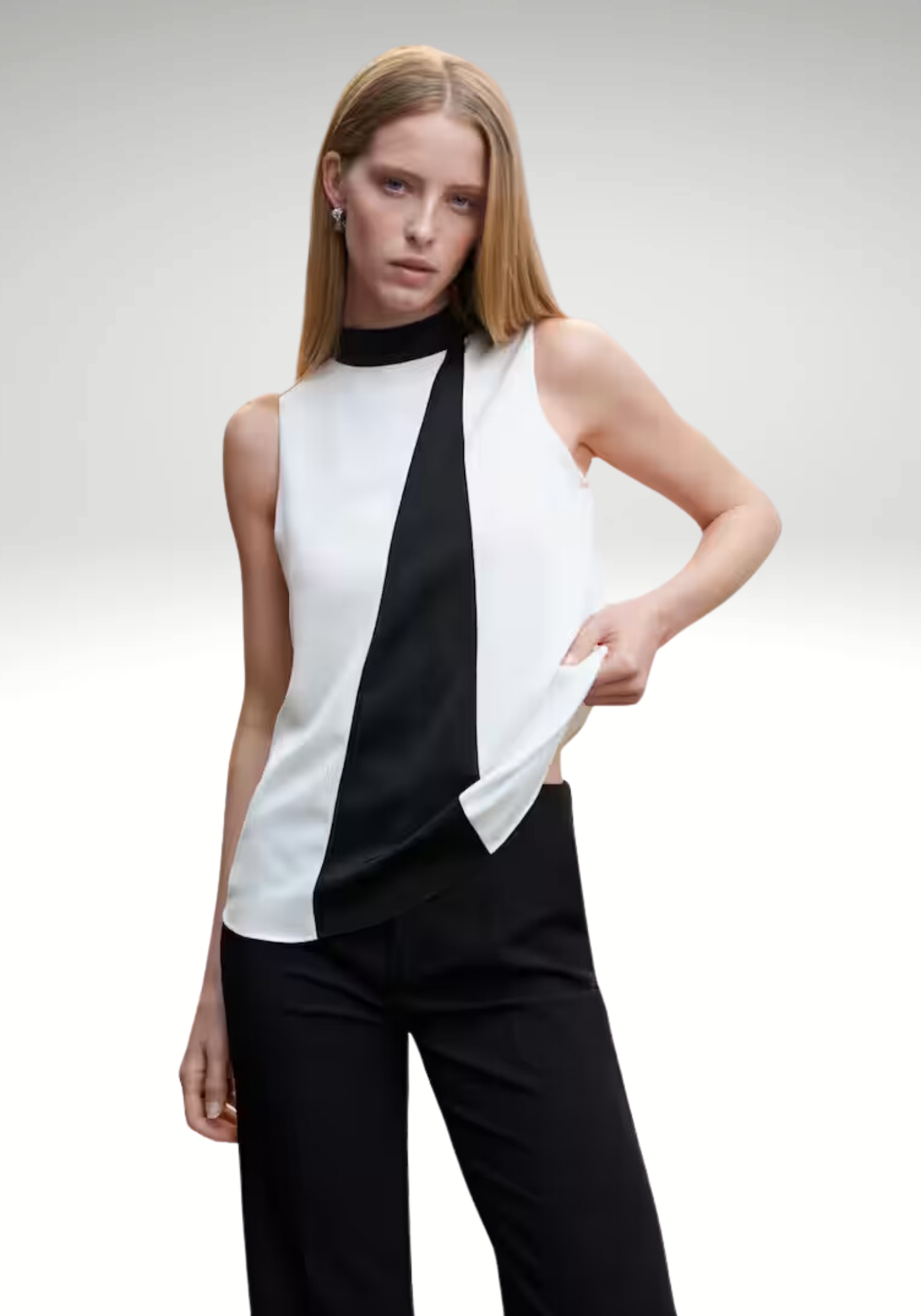 Blouse bicolore
