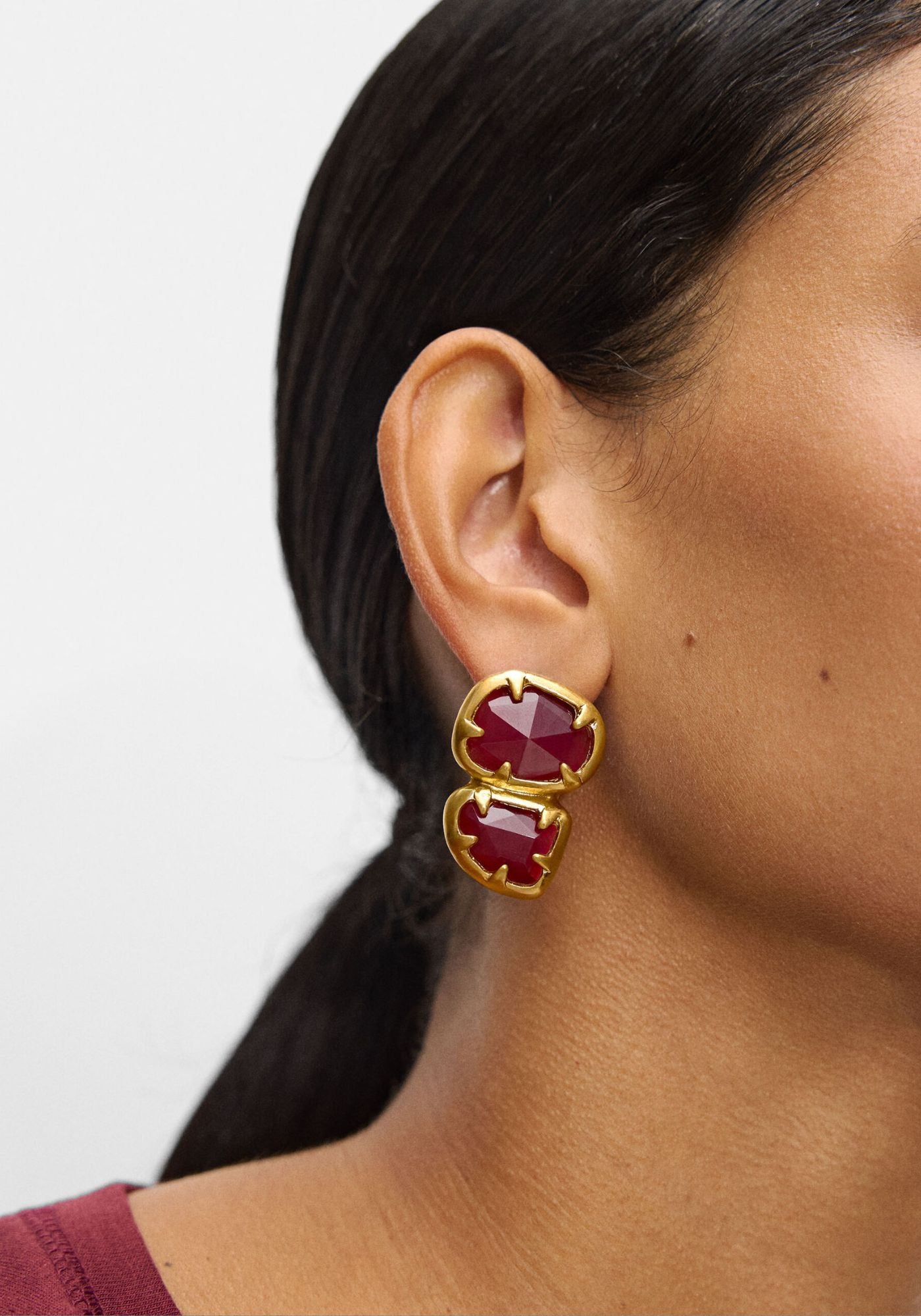 Boucle d'oreilles ovales