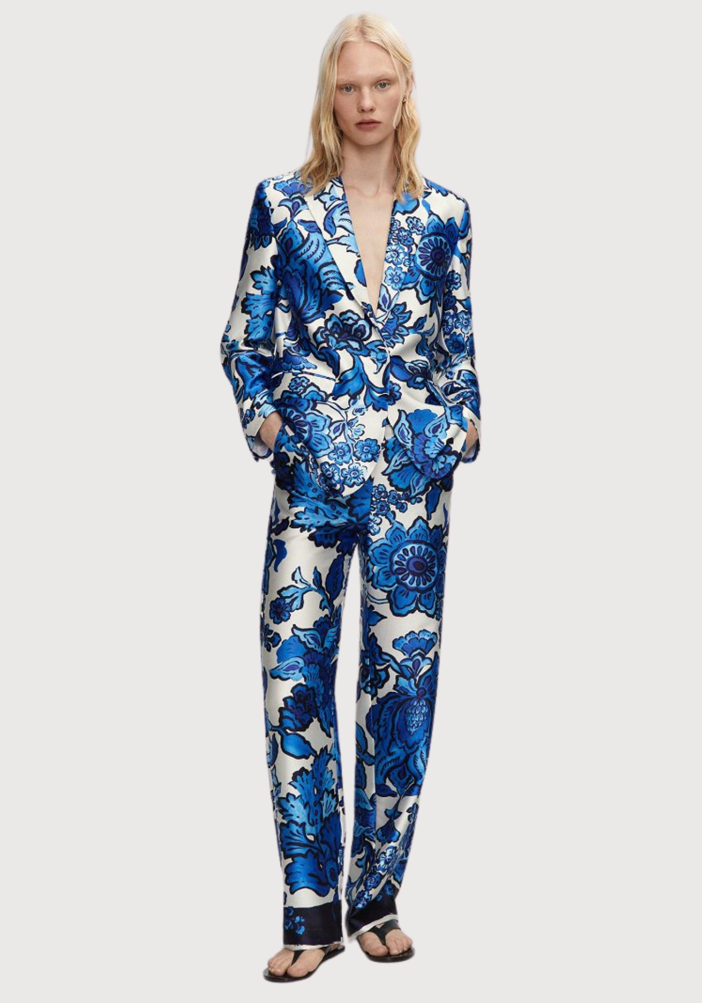 Veste satinée imprimée
