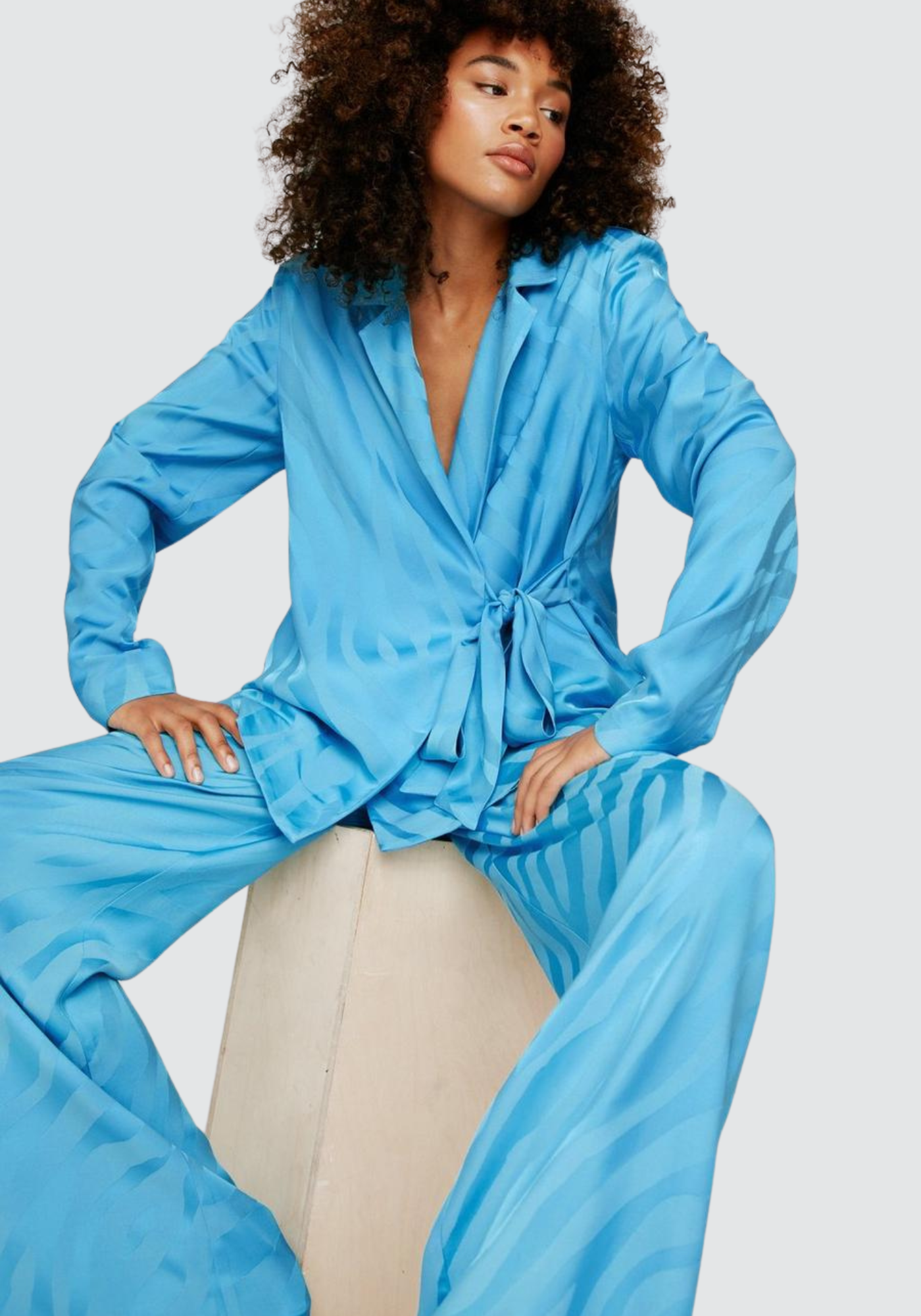 Blazer satiné imprimé