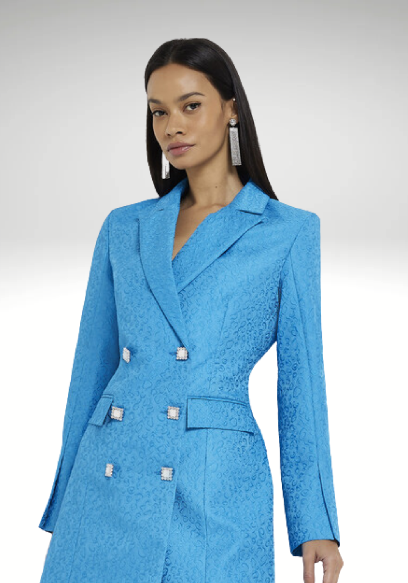 Robe blazer jacquard