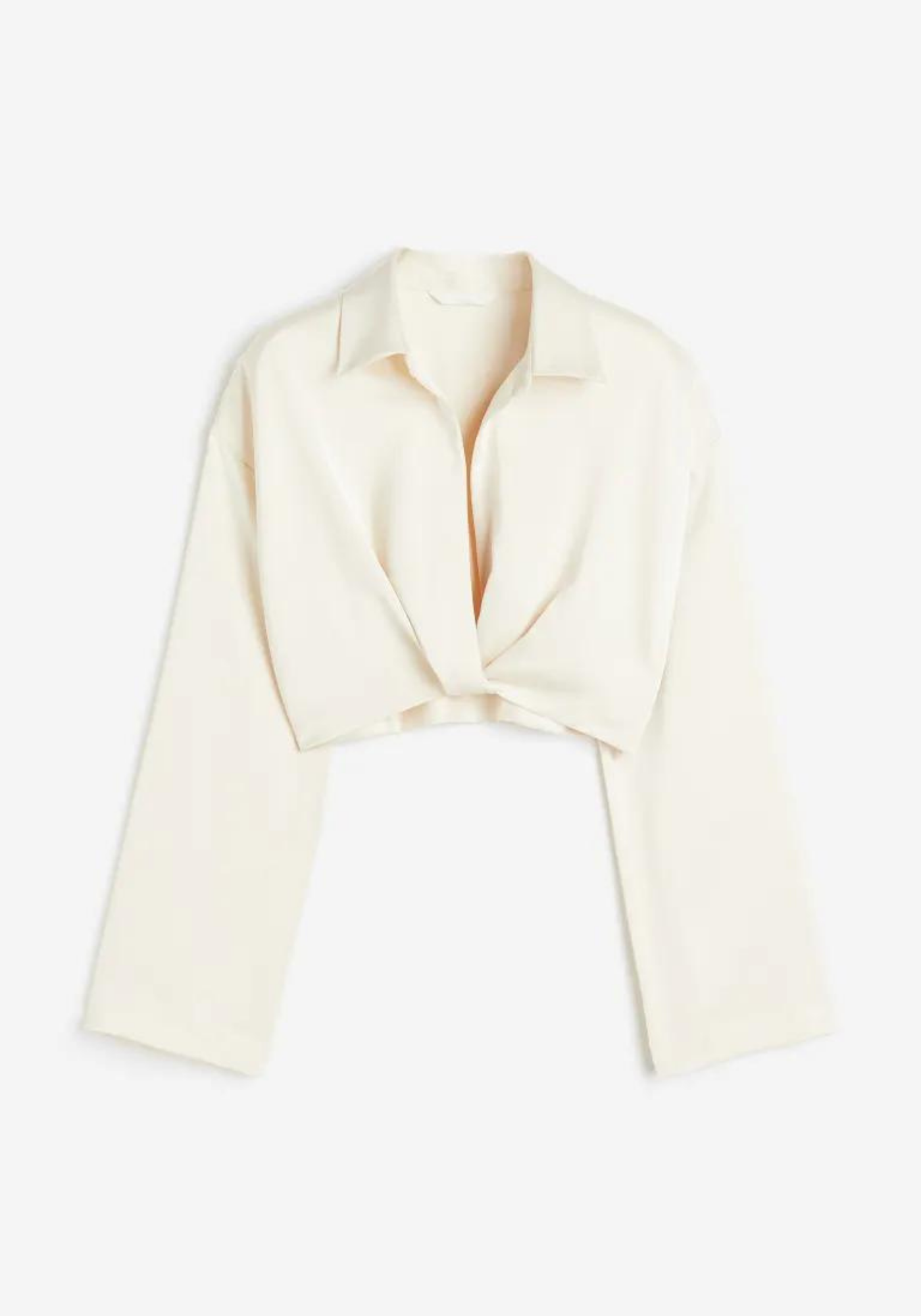 Blouse courte en satin