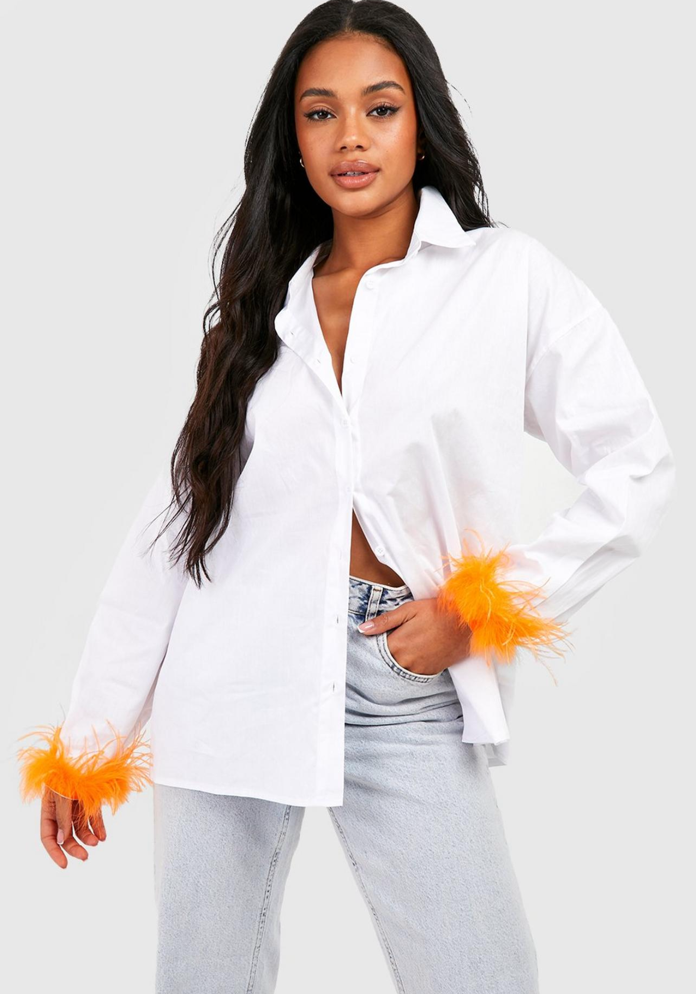 Chemise à plumes