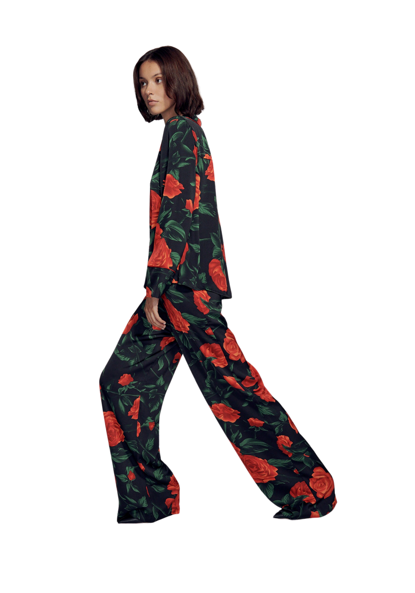 Ensemble à motif fleurs