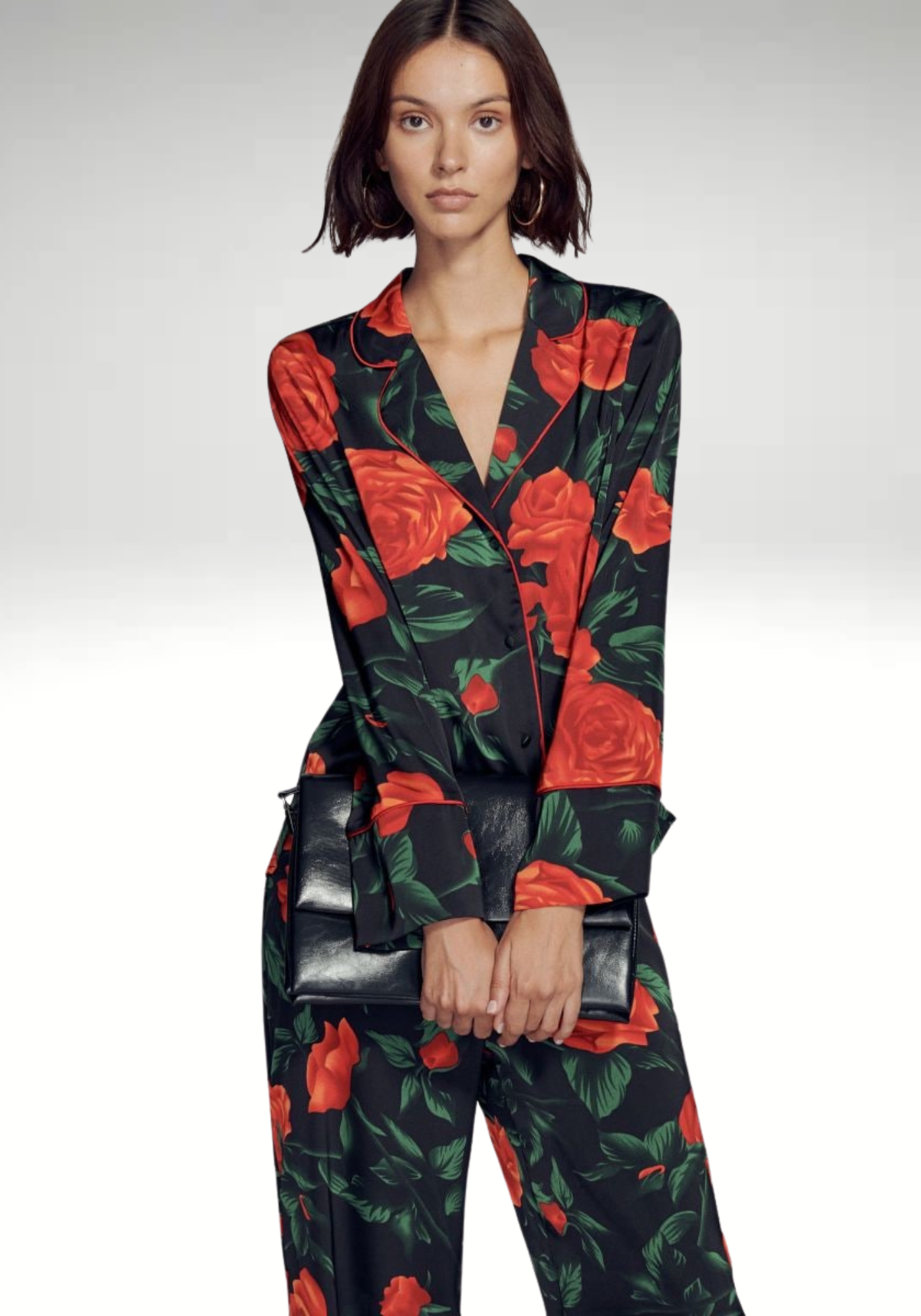 Ensemble à motif fleurs