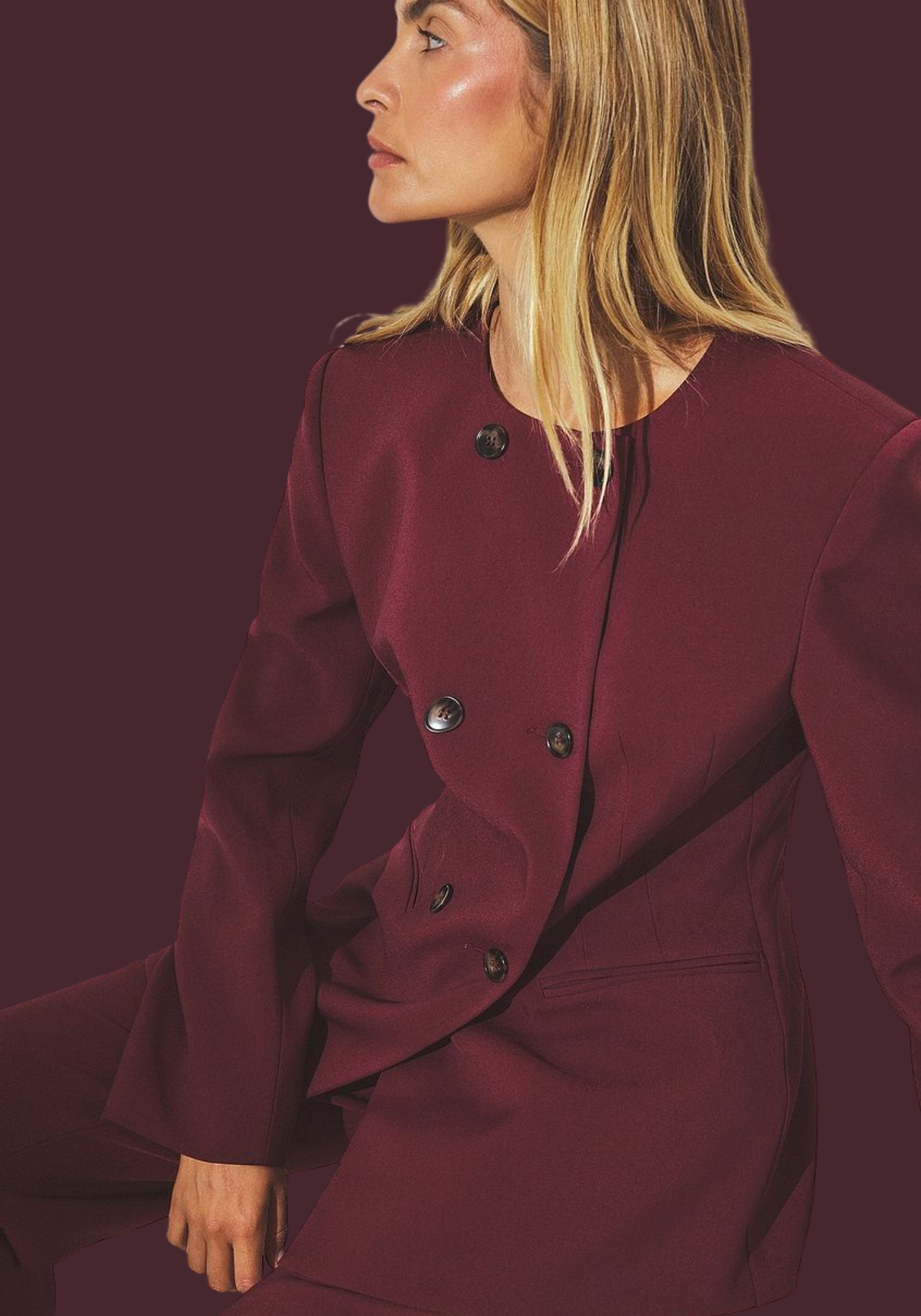 Blazer ajusté à double
