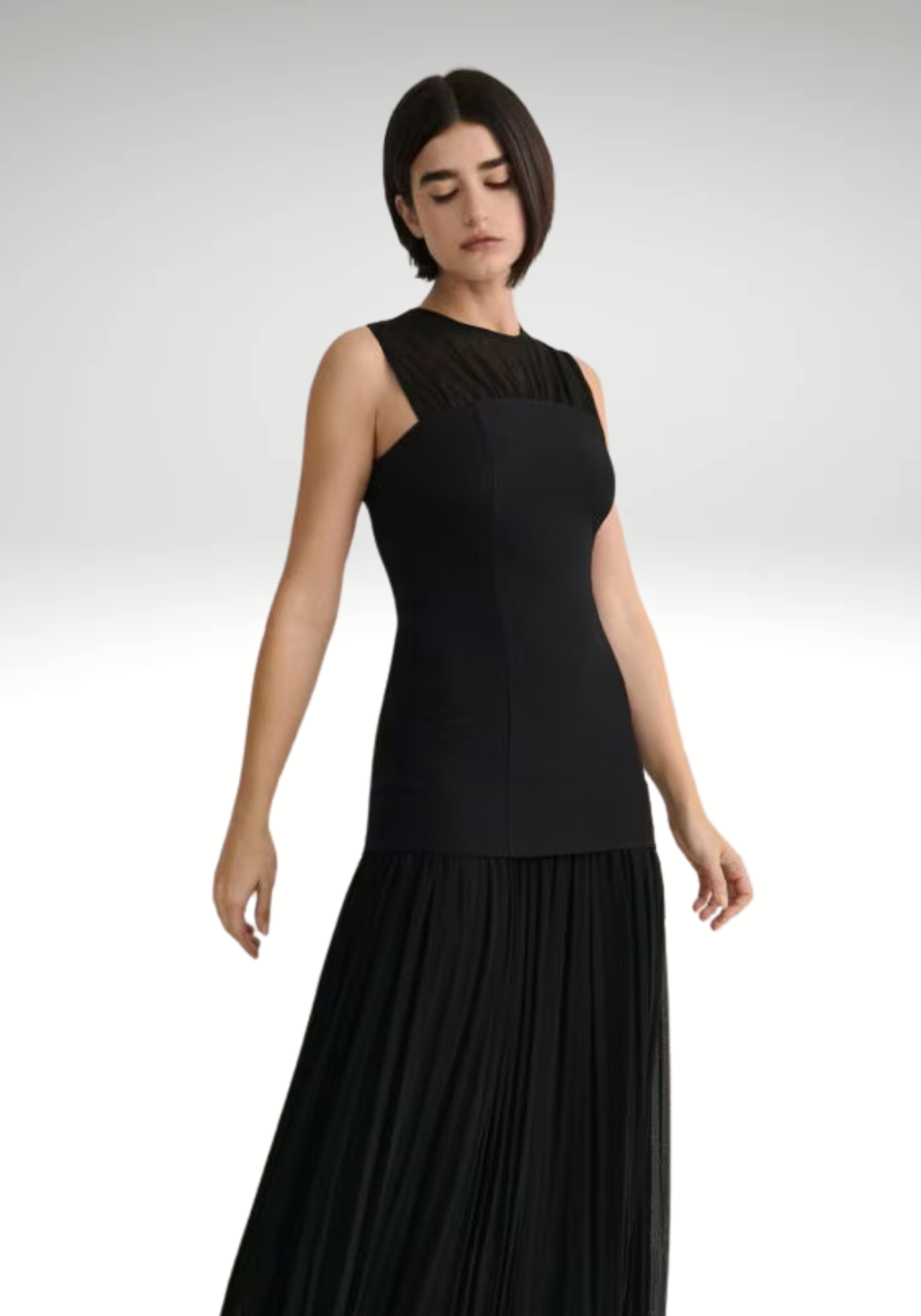 Robe multi-matières